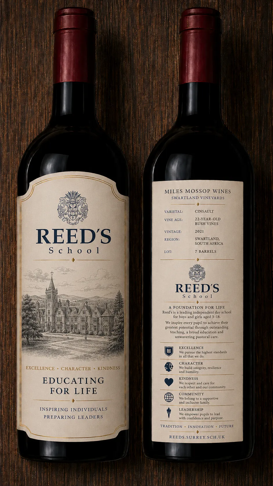 Bespoke private celebration wine label